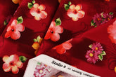 水彩中提琴花圖案 Fabric Studio 8 用於絎縫珍品